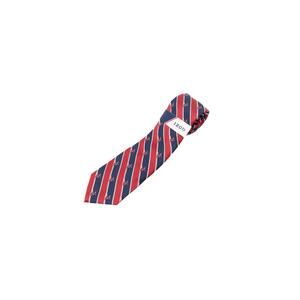 New Izod Red & Blue Striped Silk Santa Skiing Christmas Neck Tie Necktie